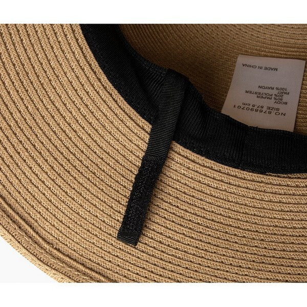 【2color】バイカラーリボンストローハット Z00381