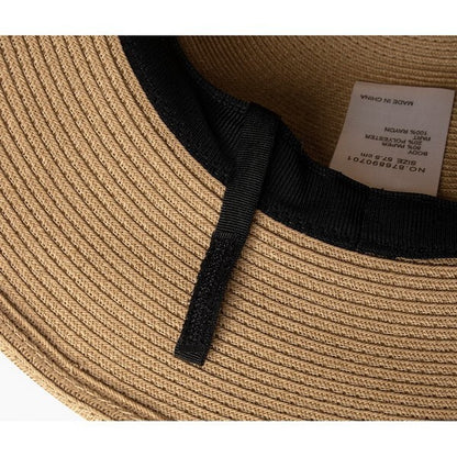 【2color】バイカラーリボンストローハット Z00381