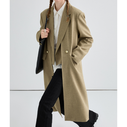 レイヤード風ロングスーツジャケット Z00028