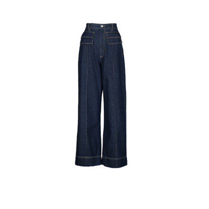 ダブルフラップワイドデニム w-151