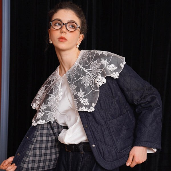 フェアリーレースを纏う：聖なるクラシックブラウス 《C0194》