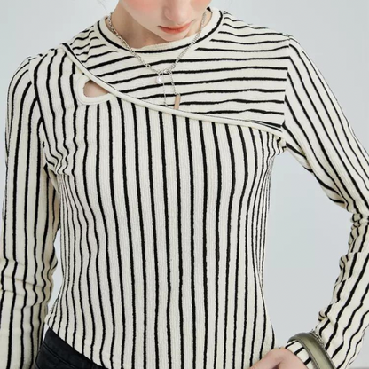 イレヘムストライプトップス w-141