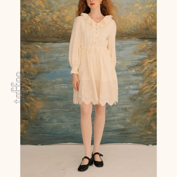 レースヘム＆ドールカラーミニワンピース Z00626