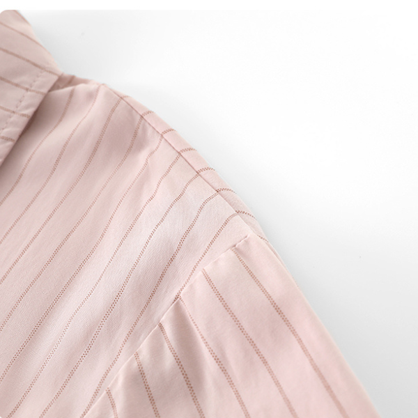 【3color】ピンストライプシャツ+キャミソールセットアップ X-223