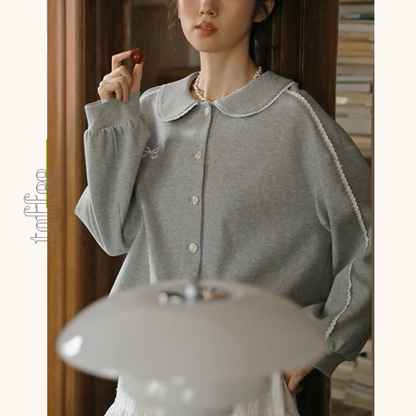 白昼夢のレースステッチカーディガン《Z01143》