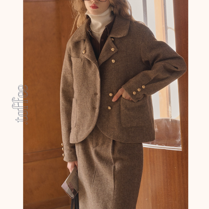 秋灯の街とクラシックツイードセット《Z01166》