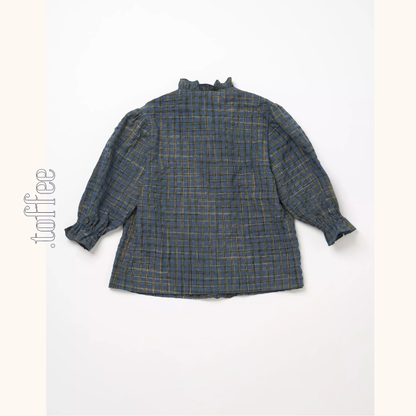 【3color】フリル×キャンディ袖のクラシックシャツ《Z01361》