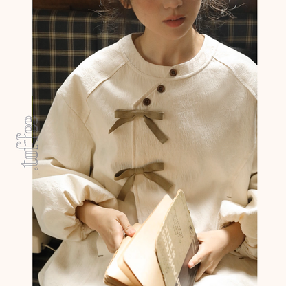 小さなリボンの詩的トップス《Z01139》