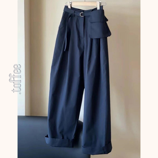 ウエストポーチ付きロングカジュアルパンツ　Z00415