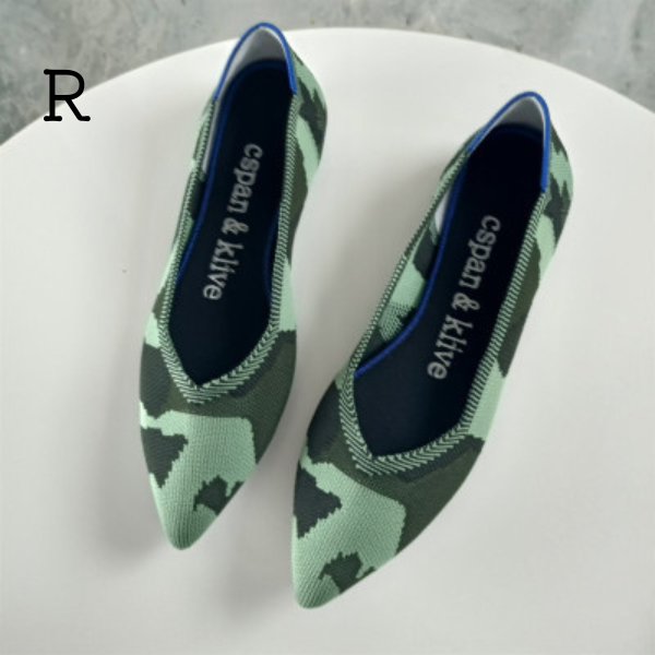 【18pattern】カラーパターンニットパンプス X-109