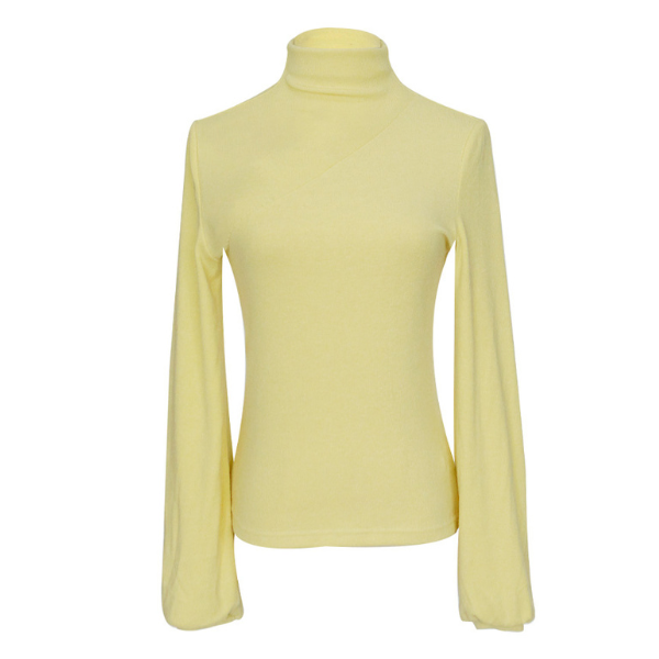 【３color】シンプルハイネックトップス w-090