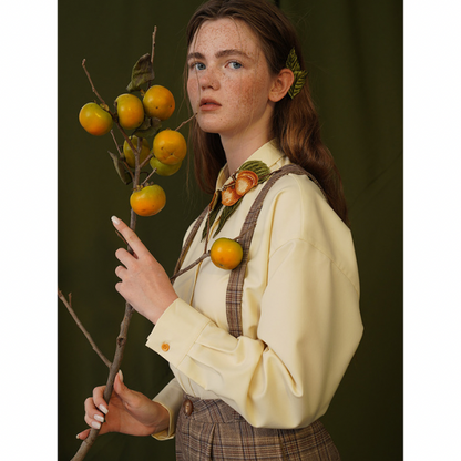 桃が成ったブリテッシュデザインシャツ sp0068