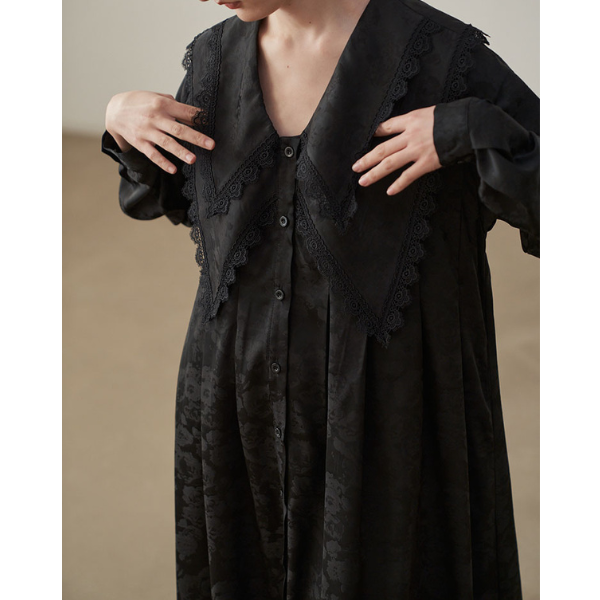 ビッグカラージャガードドレス X-068