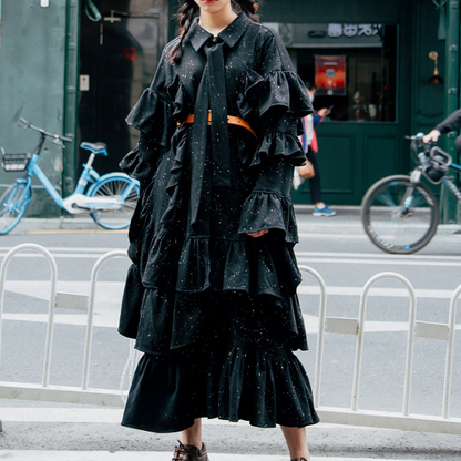 ティアードプリーツセットアップ X-277