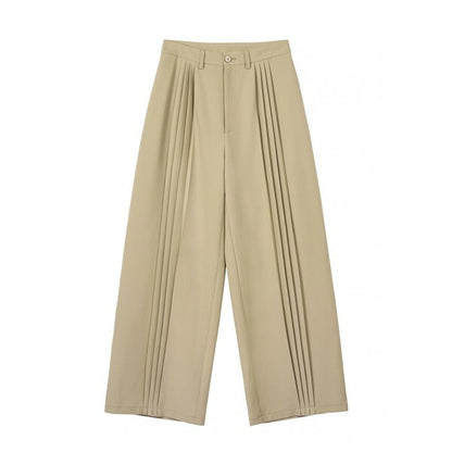 プリーツ入りストレートルーズパンツ Z00382