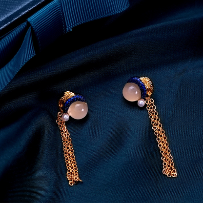 『真珠の耳飾りの少女』モチーフのネックレス＆ピアスセット Z00063