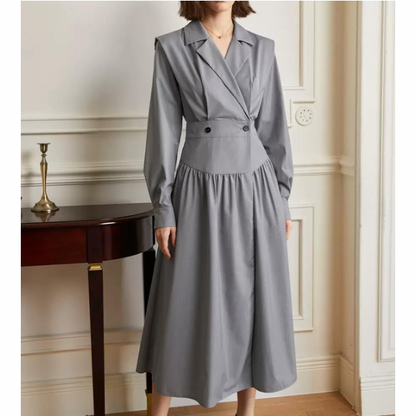 ウエストマークシャツワンピース w-144