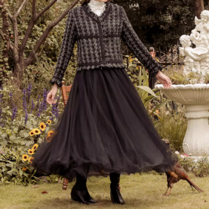 【2color】メッシュフェアリーロングスカート Z00189