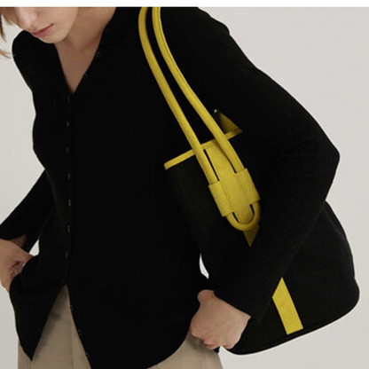 【２color】バイカラーハンドバッグ AU-258