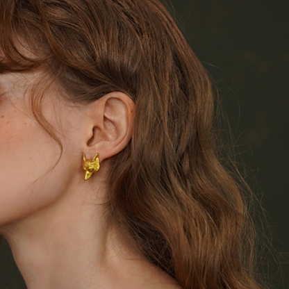 【２Size】ゴールドアニマルピアス w-031