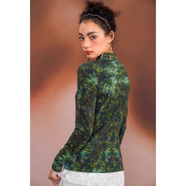 [名画を纏う]　スリムフィットアートカットソー "ルノワール" C0125