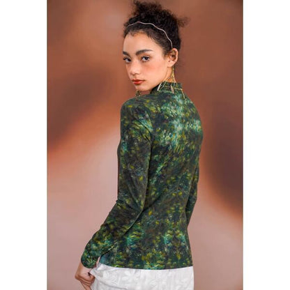 [名画を纏う]　スリムフィットアートカットソー "ルノワール" C0125