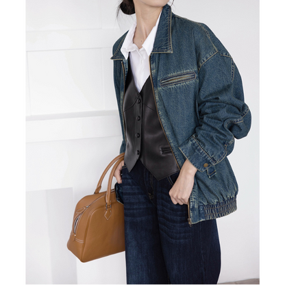 ウォッシュデニムジップジャケット Z00160