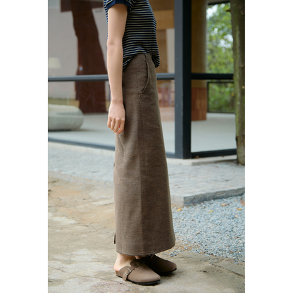 バックスリットコットンロングスカート Z00099