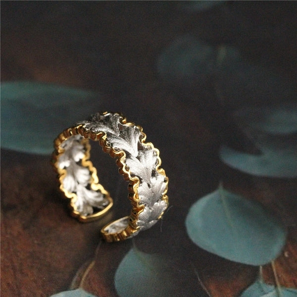 リーフモチーフオープンリング　　su0020