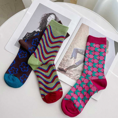 【3set】ミッドチューブコットンソックス Z00073