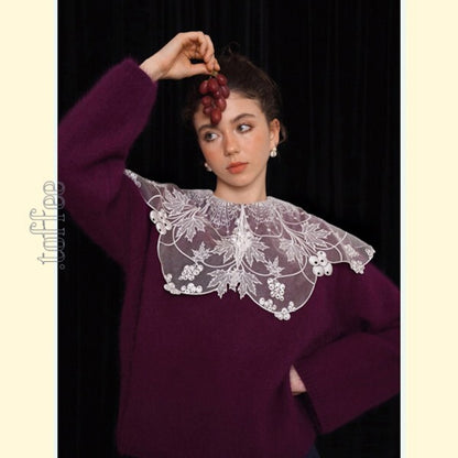 フェアリーレースを纏う：聖なるクラシックブラウス 《C0194》