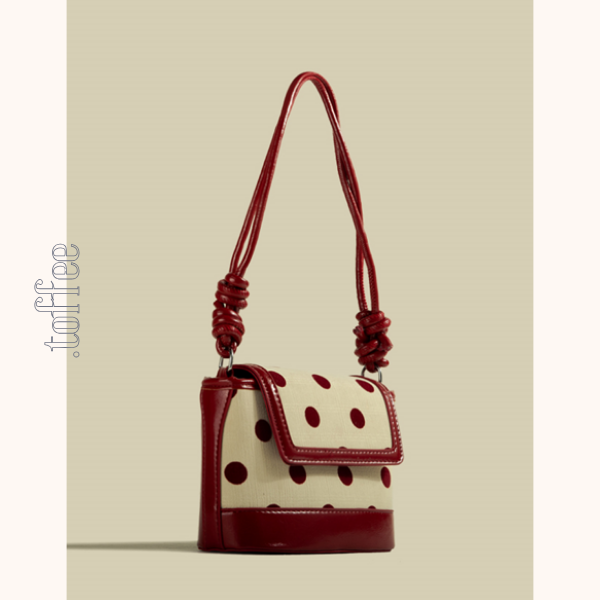 【3color】ポルカドットスクエアショルダーバッグ　Z00485