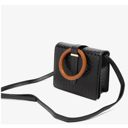 ウッドハンドル2wayスクエアバッグ AU-375