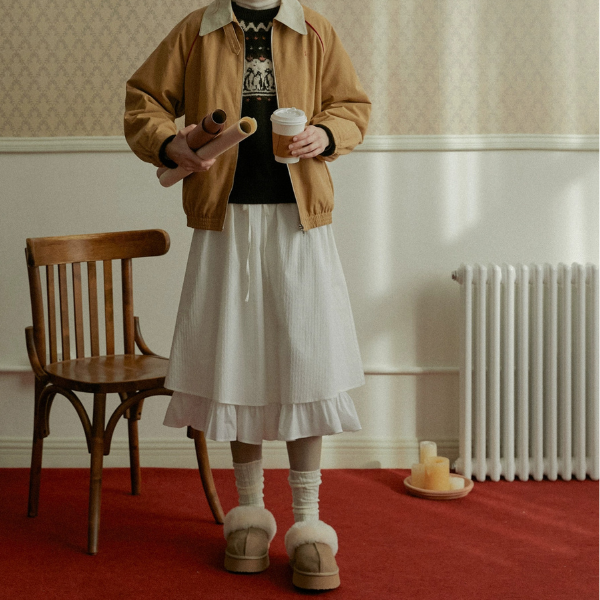 ジップジャケット＆ショート丈スカートのセットアップ Z00065