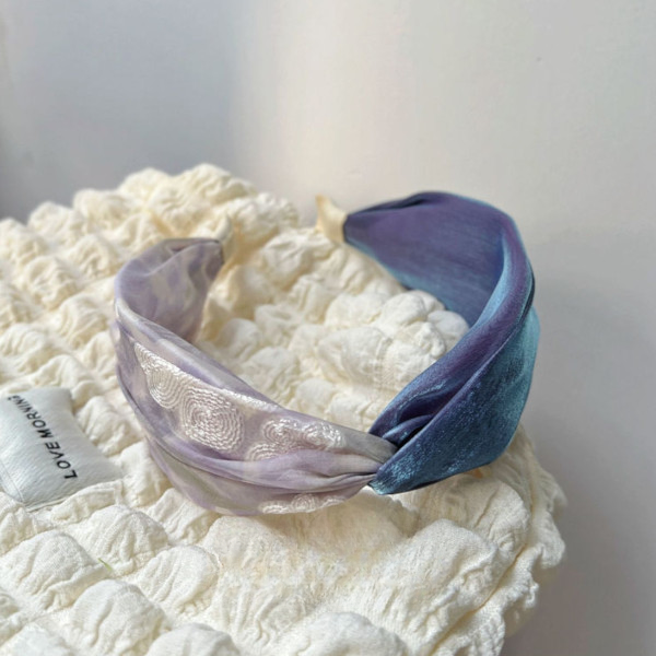 【5color】オーロラ＆花柄カチューシャ Z00323