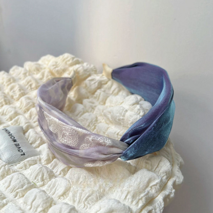 【5color】オーロラ＆花柄カチューシャ Z00323