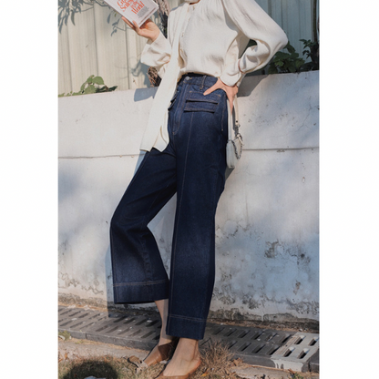 ダブルフラップワイドデニム w-151