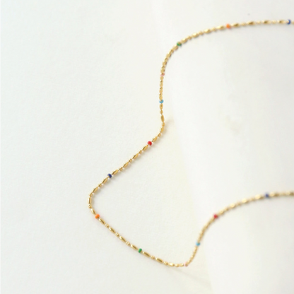エナメルカラーゴールドネックレス X-167