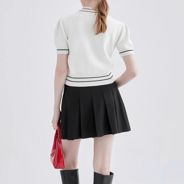 ストロベリー半袖ニットトップ Z00257