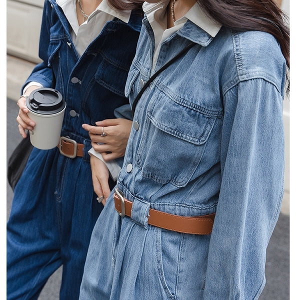 1枚で決まる！デニムオールインワン  tb026