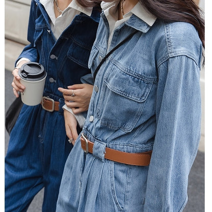 1枚で決まる！デニムオールインワン  tb026