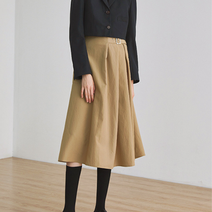 【2color】アシンメトリーベルテッドスカート X-122