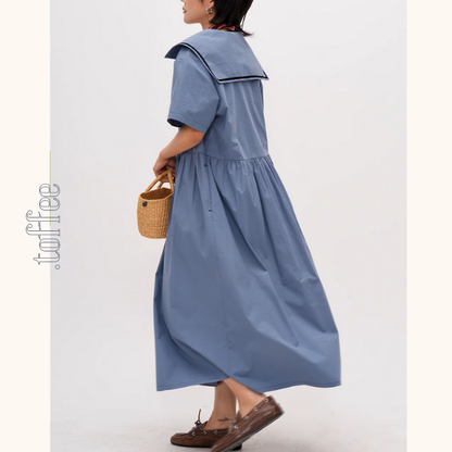 スクエアカラーオーバーサイズマキシワンピース《Z00940》