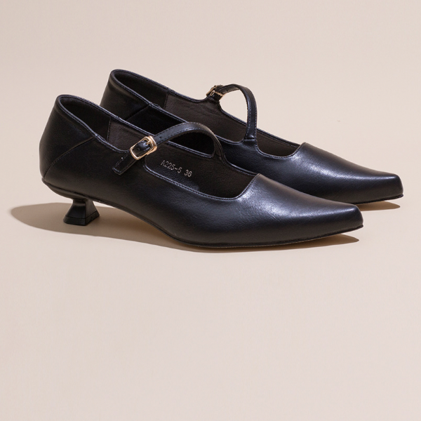 【４color】ポインテッドトゥバンドパンプス w-045