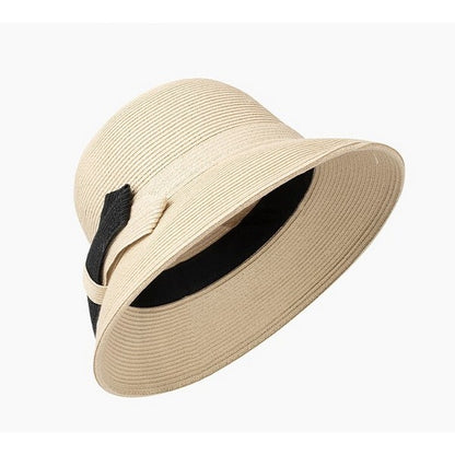 【2color】バイカラーリボンストローハット Z00381