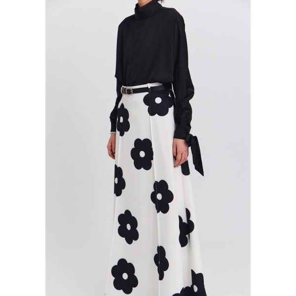 フラワープリントロングスカート Z00212