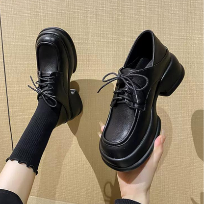 ミドルヒールレースアップシューズ w-055