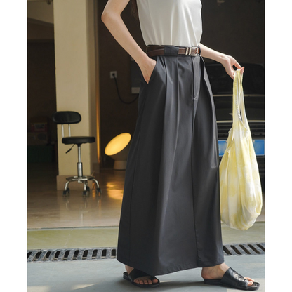 ハイウエストドレープロングスカート Z00196