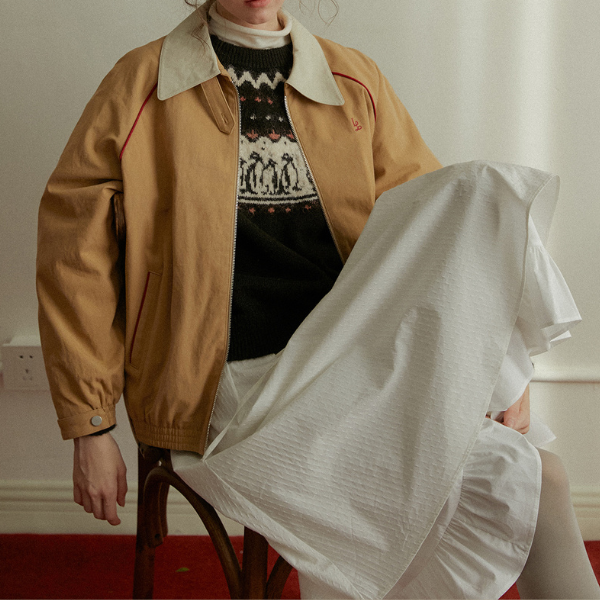 ジップジャケット＆ショート丈スカートのセットアップ Z00065