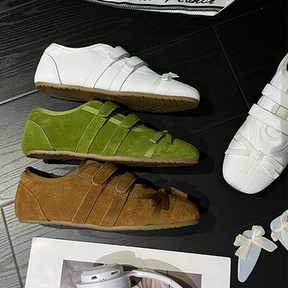 【3color】フロントリボンベルクロスニーカー　Z00480